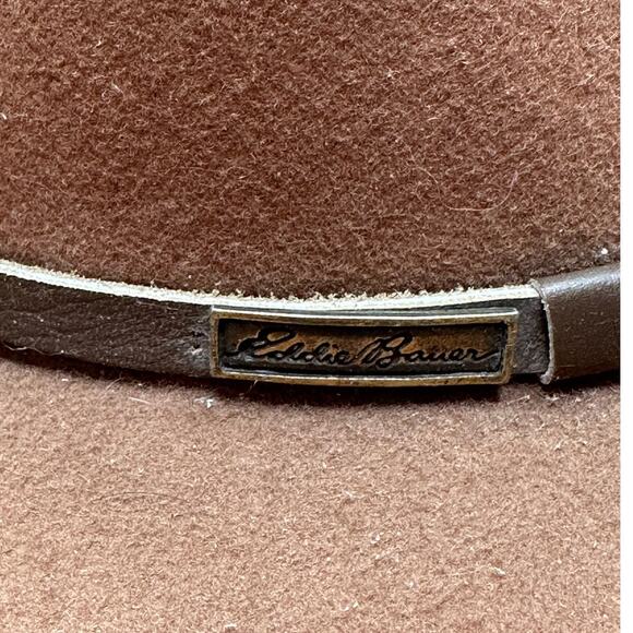 Eddie Bauer: Vintage Brown Felt Cowboy Hat - Picture 7 of 7